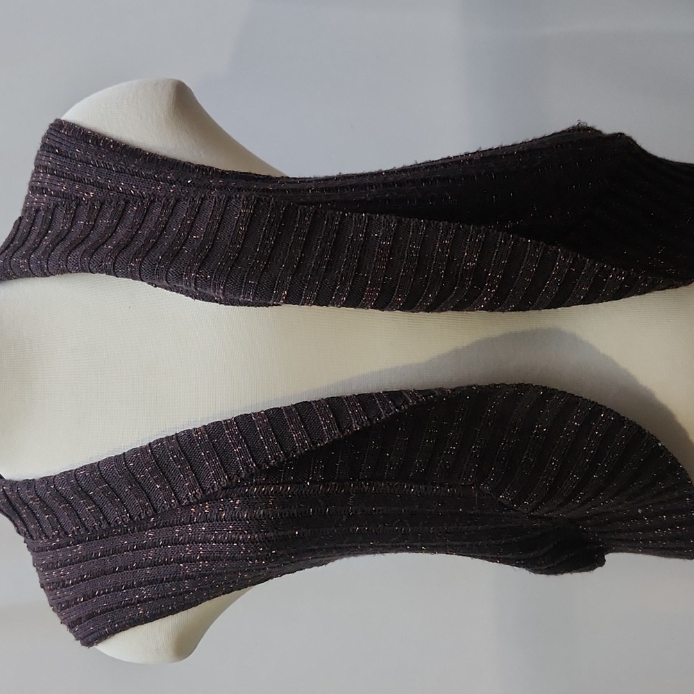 Vintage 90s Y2K Brown Metallic Sleeveless Ribbed Knit Sweater Vest